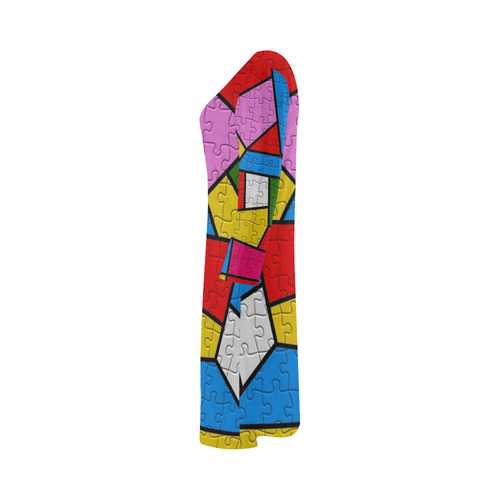 Puzzle Dream by Popart Lover Bateau A-Line Skirt (D21)