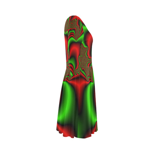 Tubular Xmas by Martina Webster Elbow Sleeve Ice Skater Dress (D20)