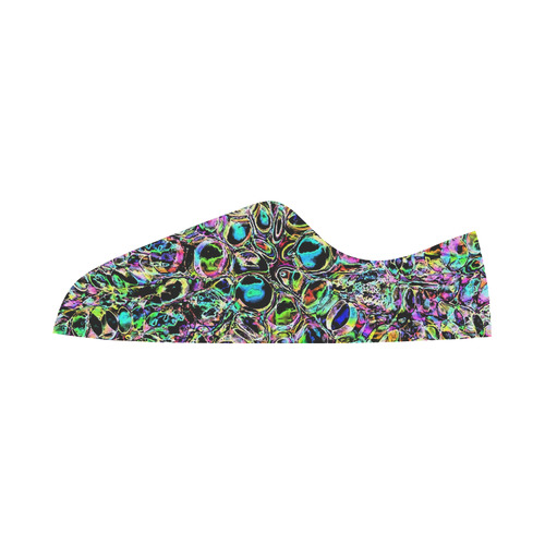 Psychedelic Explosion Women's Canvas Zipper Shoes/Large Size (Model 001)