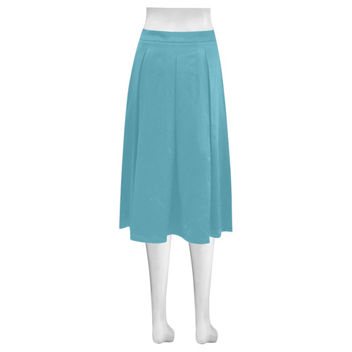 Aquamarine Mnemosyne Women's Crepe Skirt (Model D16)