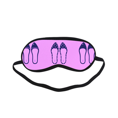 New! Eye mask for lady. Designers arrival in our Shop. Pink and black with Shoes illustration. Sleeping Mask