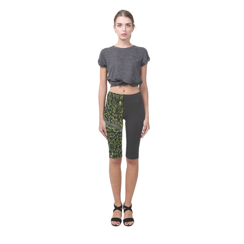 New! Original designers leggings Fashion. Design with "area forest". Designers nordic edit Hestia Cropped Leggings (Model L03)