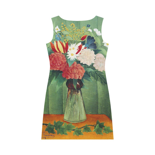 Henri Rousseau Bouquet of Flowers Still Life Round Collar Dress (D22)