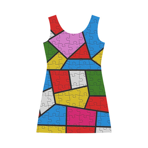 Puzzle Dream by Popart Lover Bateau A-Line Skirt (D21)