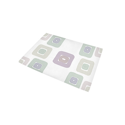 Green and Purple Squares Area Rug 5'x3'3''
