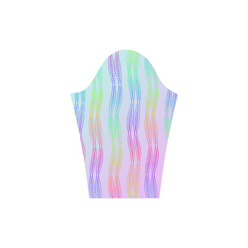 Curvy Rainbow Helix Round Collar Dress (D22)