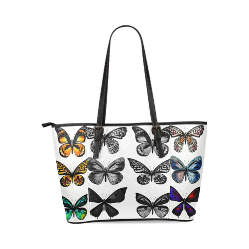 New! Colorful butterfly : Designers edition in fresh tones. New designers Bag collection for 2016 is Leather Tote Bag/Large (Model 1640)