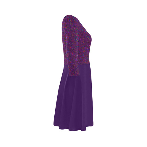 Purple 3/4 Sleeve Sundress (D23)