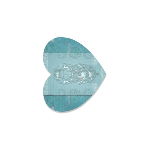 Soft blue decorative design Heart Coaster