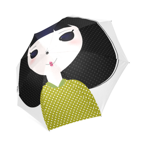 New! Designers umbrella with Japanese girl illustration. Original illustration by guothova! Collecti Foldable Umbrella (Model U01)