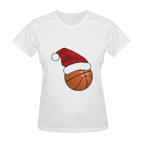 Santa Hat Basketball Christmas Sunny Women's T-shirt (Model T05)