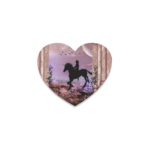 The unicorn with fairy Heart Coaster