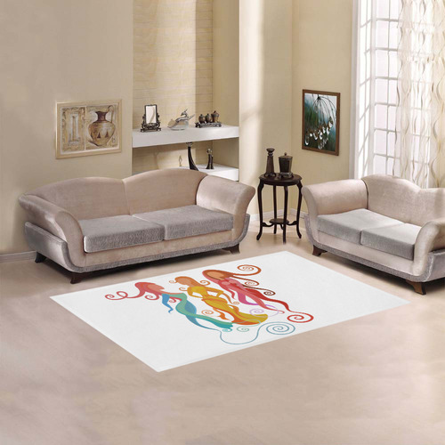 Mingle, abstract painting, women Area Rug 5'x3'3''