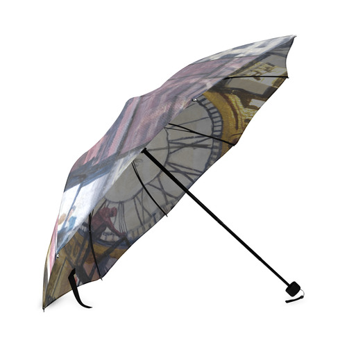 Flatiron and 5th Ave Clock Foldable Umbrella (Model U01)