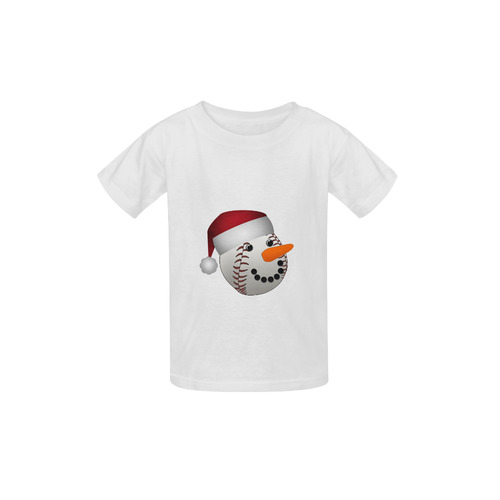 Santa Hat Baseball Cute Face Christmas Kid's  Classic T-shirt (Model T22)