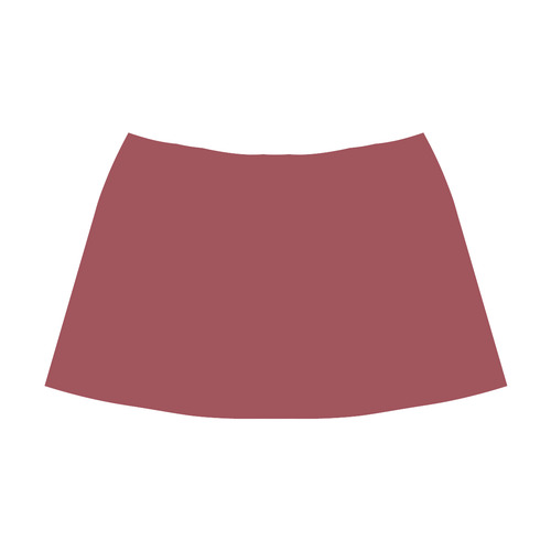 Deep Garnet Mnemosyne Women's Crepe Skirt (Model D16)