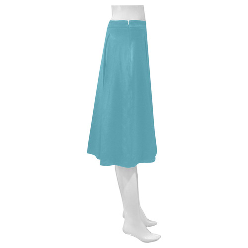 Aquamarine Mnemosyne Women's Crepe Skirt (Model D16)