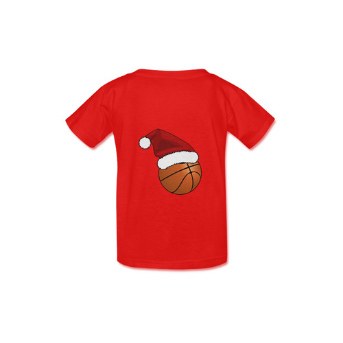 Santa Hat Basketball Christmas Kid's  Classic T-shirt (Model T22)