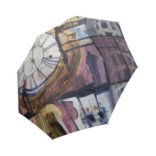 Flatiron and 5th Ave Clock Foldable Umbrella (Model U01)