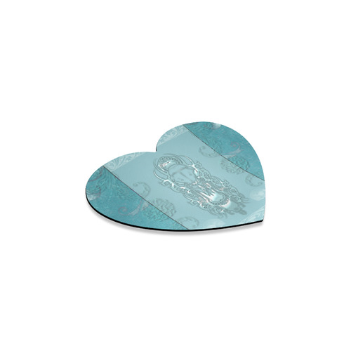 Soft blue decorative design Heart Coaster