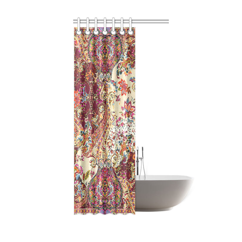 Vintage Jacobean Floral Tapestry Shower Curtain 36 X72 ID D949592