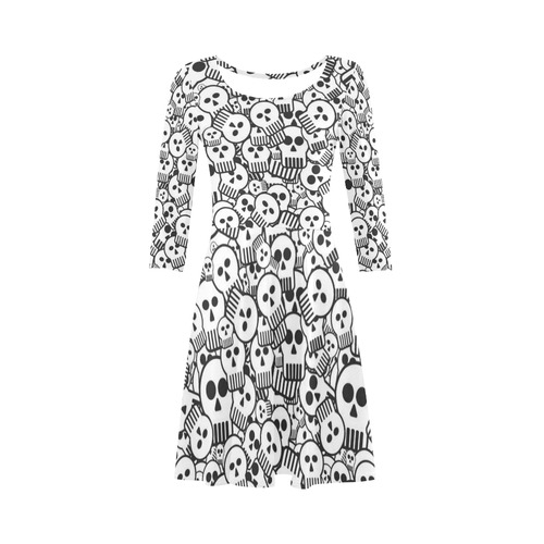 toon skulls 3/4 Sleeve Sundress (D23)