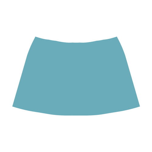 Aquamarine Mnemosyne Women's Crepe Skirt (Model D16)