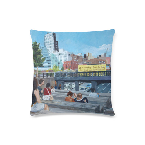 High Line Custom Zippered Pillow Case 16"x16"(Twin Sides)