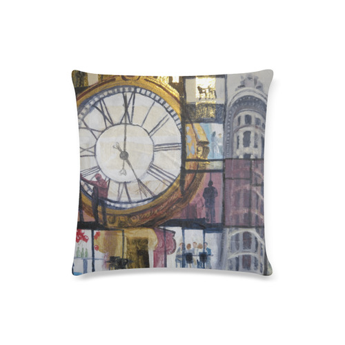 Flatiron and 5th Ave Clock Custom Zippered Pillow Case 16"x16"(Twin Sides)