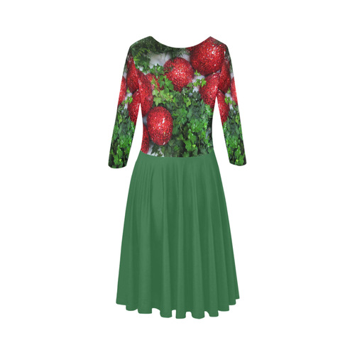 Christmas Sparkle 2 by Martina Webster Elbow Sleeve Ice Skater Dress (D20)