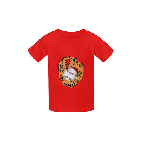 Santa Hat Baseball and Glove Christmas Kid's  Classic T-shirt (Model T22)