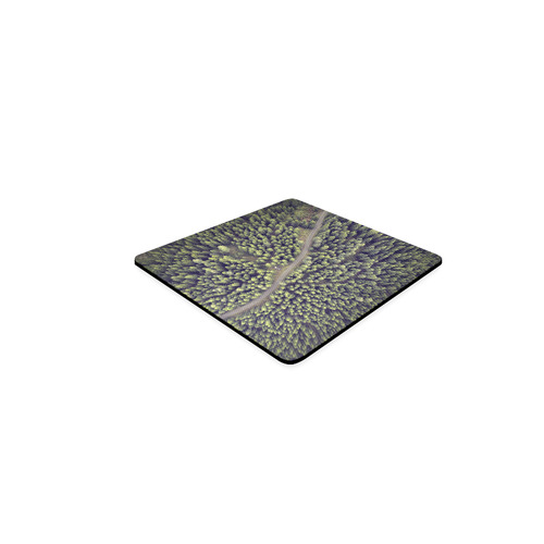 Area forest : Square coaster for modern Man. Original gift edition with Scandi woods. Original item. Square Coaster