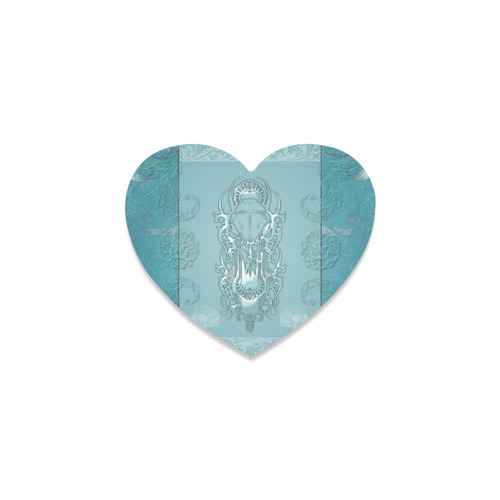 Soft blue decorative design Heart Coaster