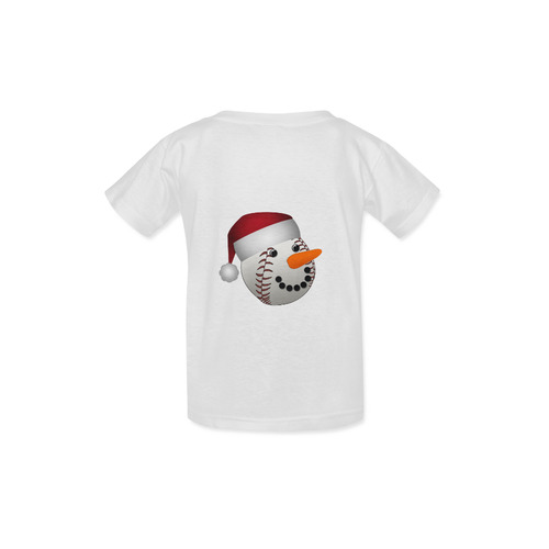 Santa Hat Baseball Cute Face Christmas Kid's  Classic T-shirt (Model T22)