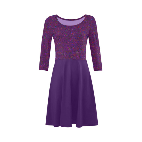 Purple 3/4 Sleeve Sundress (D23)