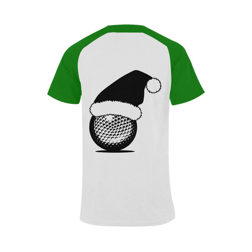 Santa Hat Golf Ball Christmas Men's Raglan T-shirt (USA Size) (Model T11)