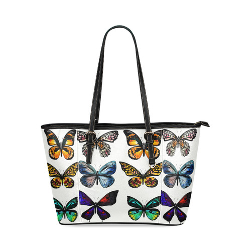 New! Colorful butterfly : Designers edition in fresh tones. New designers Bag collection for 2016 is Leather Tote Bag/Large (Model 1640)