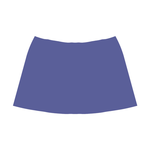 Royal Blue Mnemosyne Women's Crepe Skirt (Model D16)