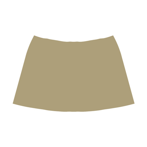 Khaki Mnemosyne Women's Crepe Skirt (Model D16)