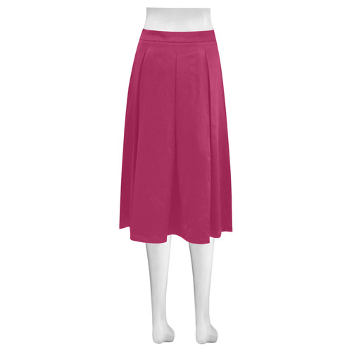 Cerise Mnemosyne Women's Crepe Skirt (Model D16)