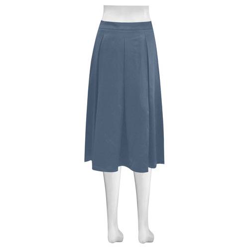 Ensign Blue Mnemosyne Women's Crepe Skirt (Model D16)