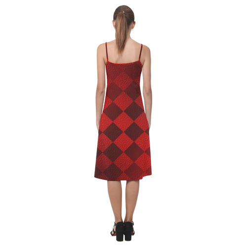 Christmas Red Square Alcestis Slip Dress (Model D05)