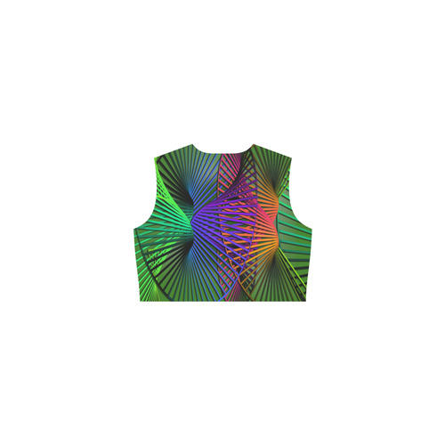 Abstract Multicolor Helix Eos Women's Sleeveless Dress (Model D01)