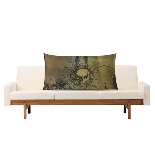 Amazing skull with skeletons Rectangle Pillow Case 20"x36"(Twin Sides)