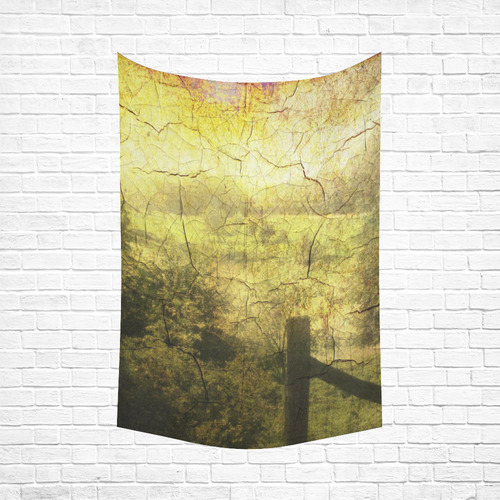 Vintage Landscape 04 Cotton Linen Wall Tapestry 60"x 90"