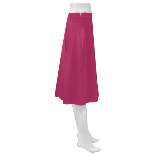 Cerise Mnemosyne Women's Crepe Skirt (Model D16)
