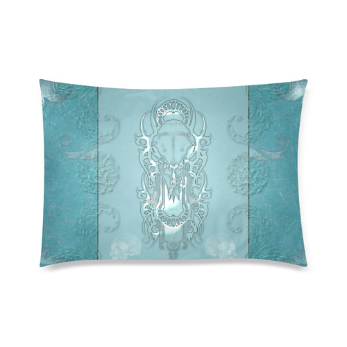 Soft blue decorative design Custom Zippered Pillow Case 20"x30" (one side)