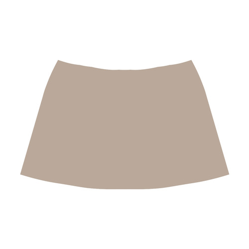 Champagne Beige Mnemosyne Women's Crepe Skirt (Model D16)