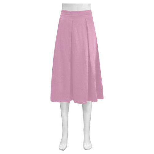 Moonlight Mauve Mnemosyne Women's Crepe Skirt (Model D16)