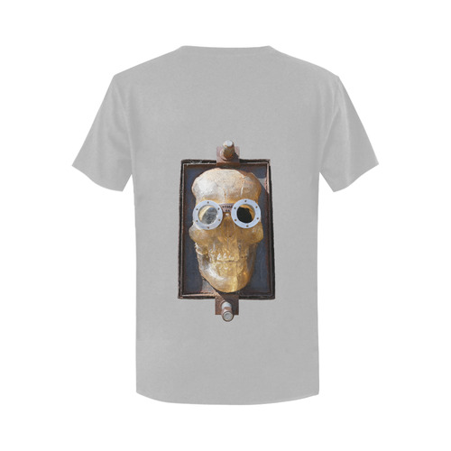 Steampunk Skull Women's T-Shirt in USA Size (Two Sides Printing)